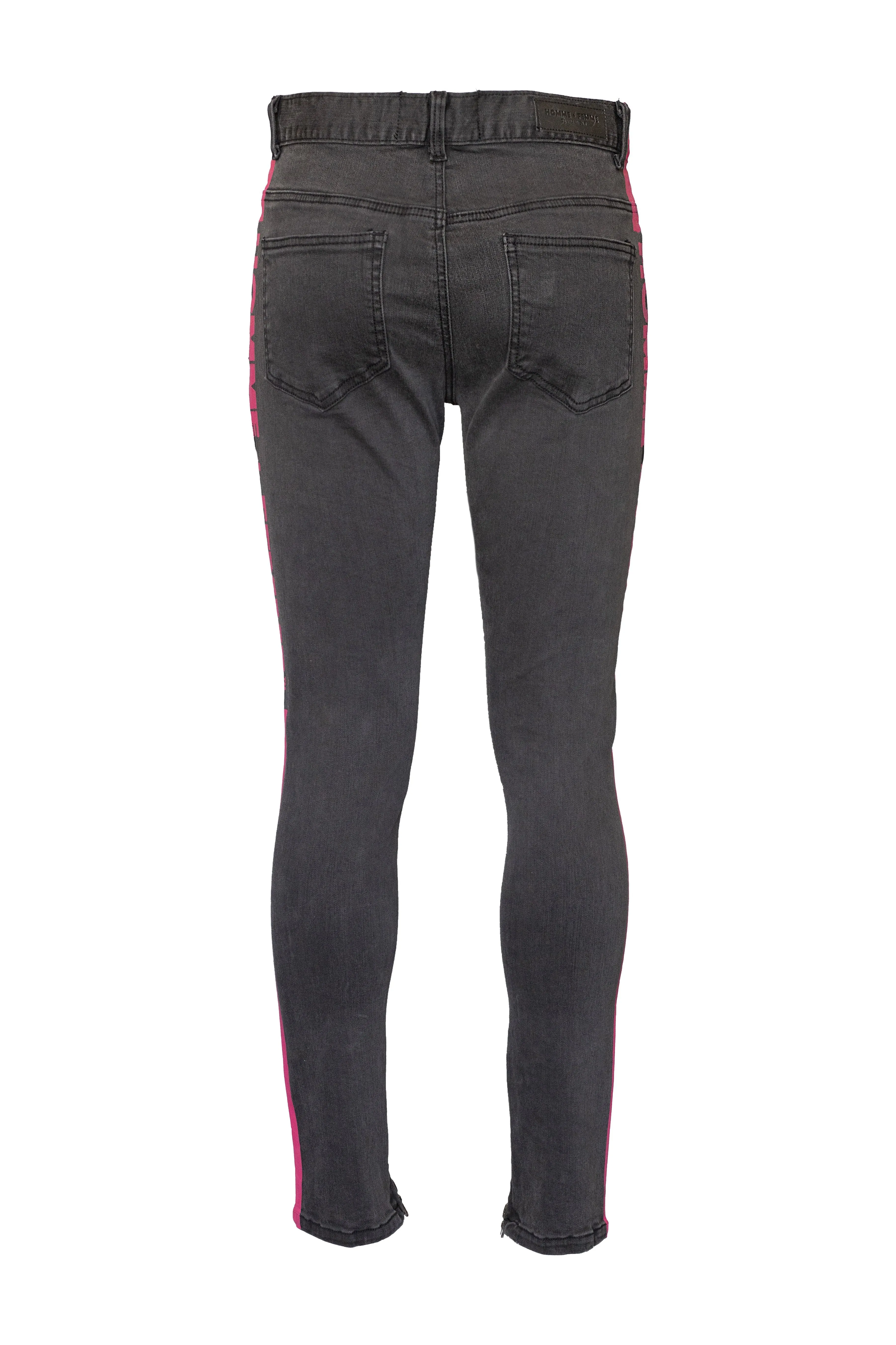 Striped Logo Denim Black/Pink