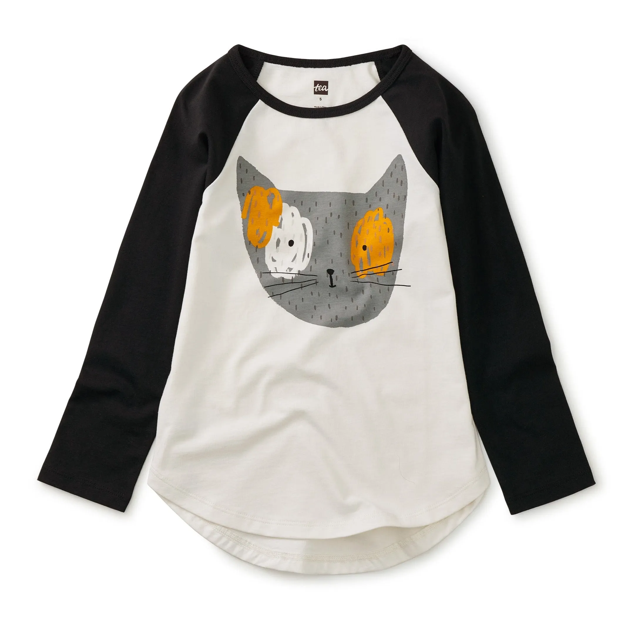 Tea Collection Spotted Cat Raglan Graphic Tee