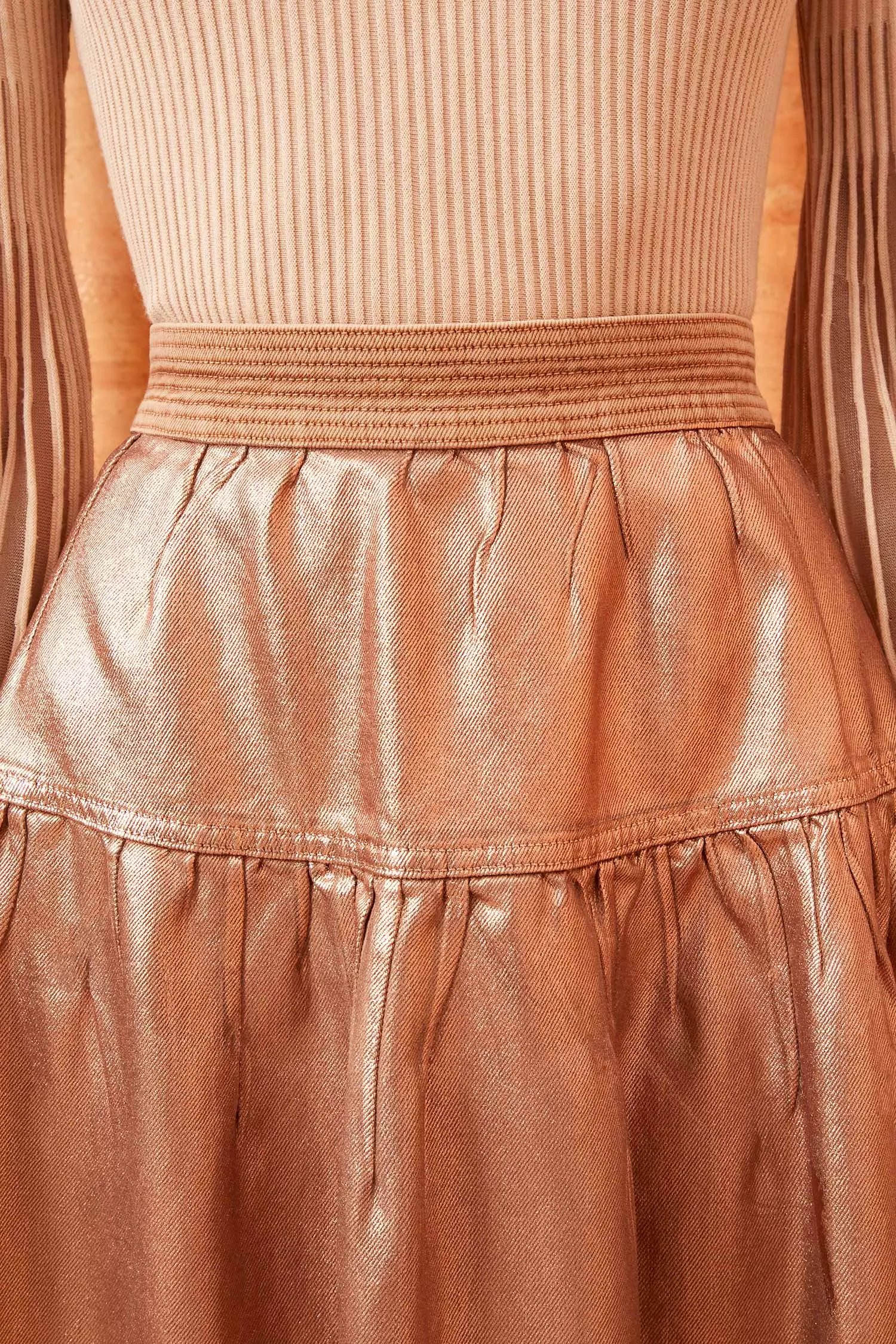 The Astrid Skirt - Copper Foiled Wash