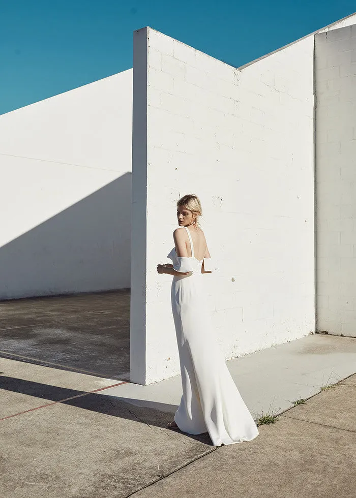 The Carmella Wedding Bridal Off Shoulder Gown