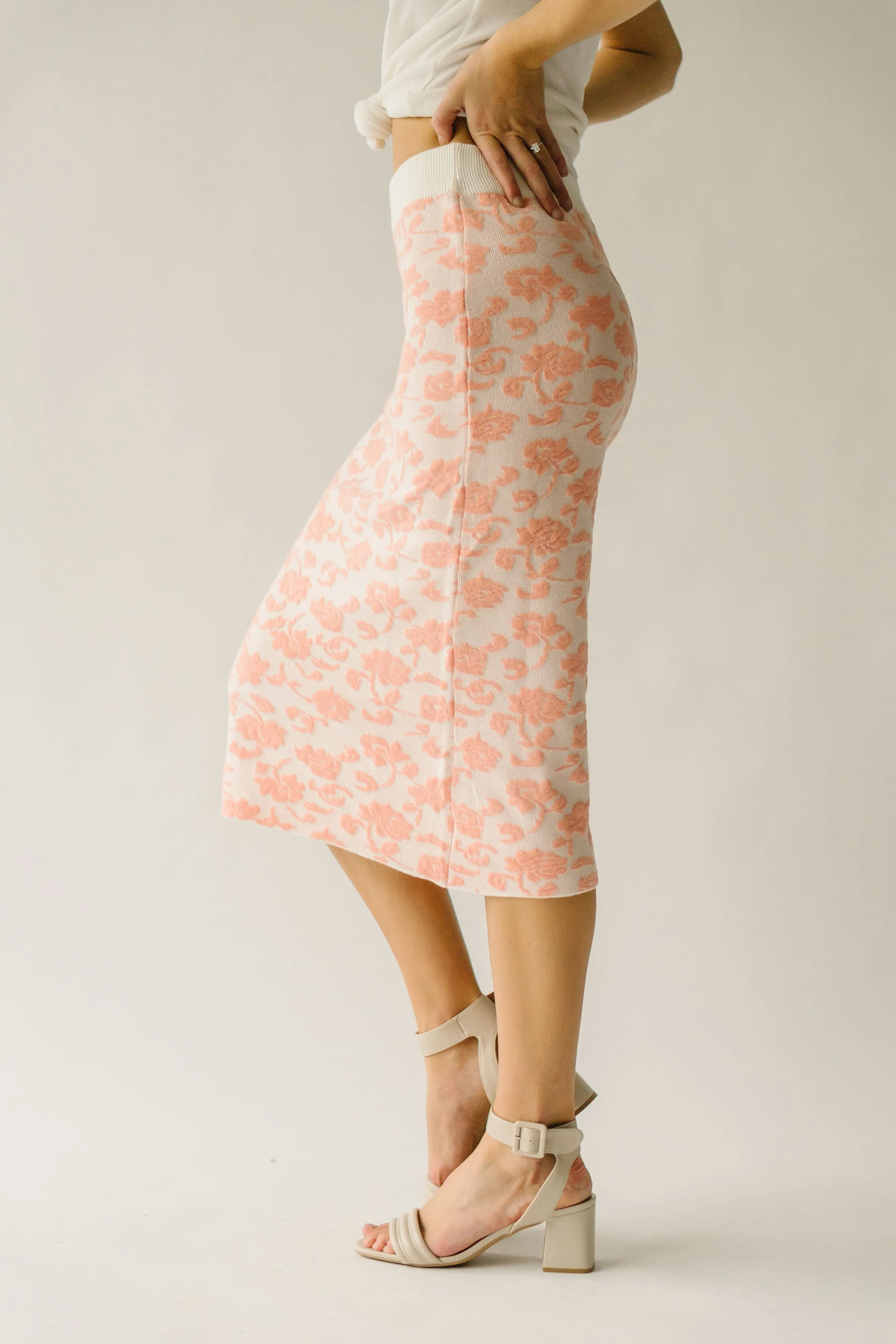 The Gleave Weaved Sweater Skirt in Pink