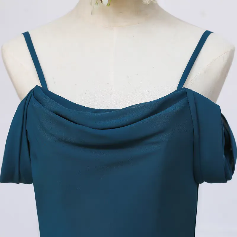 The Meralyn Bridesmaid Chiffon Off Shoulder Dress (Customisable)