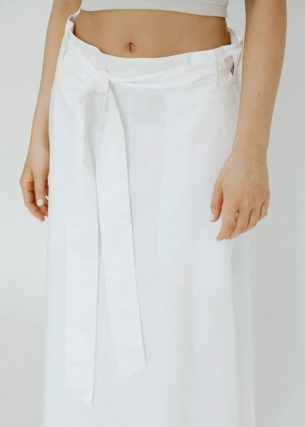 Tibi Eco Poplin Back Wrap Skirt