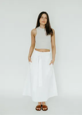 Tibi Eco Poplin Back Wrap Skirt