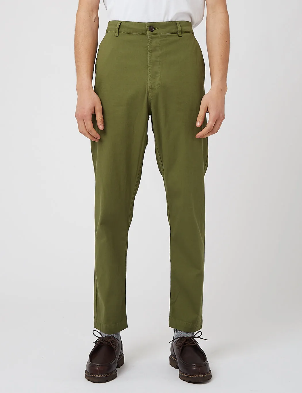 Universal Works Military Chino (Fine Weave Cotton) - Olive