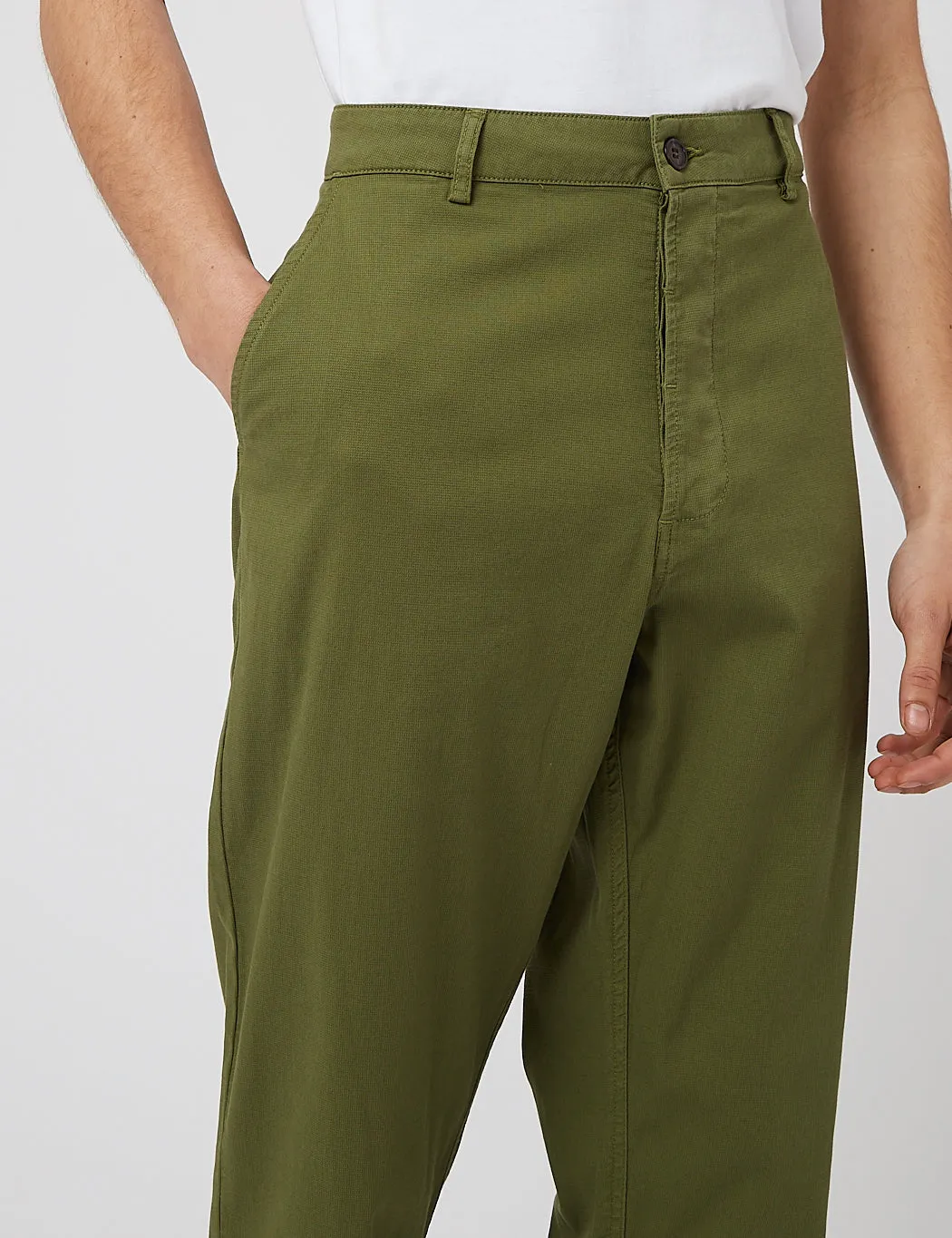 Universal Works Military Chino (Fine Weave Cotton) - Olive