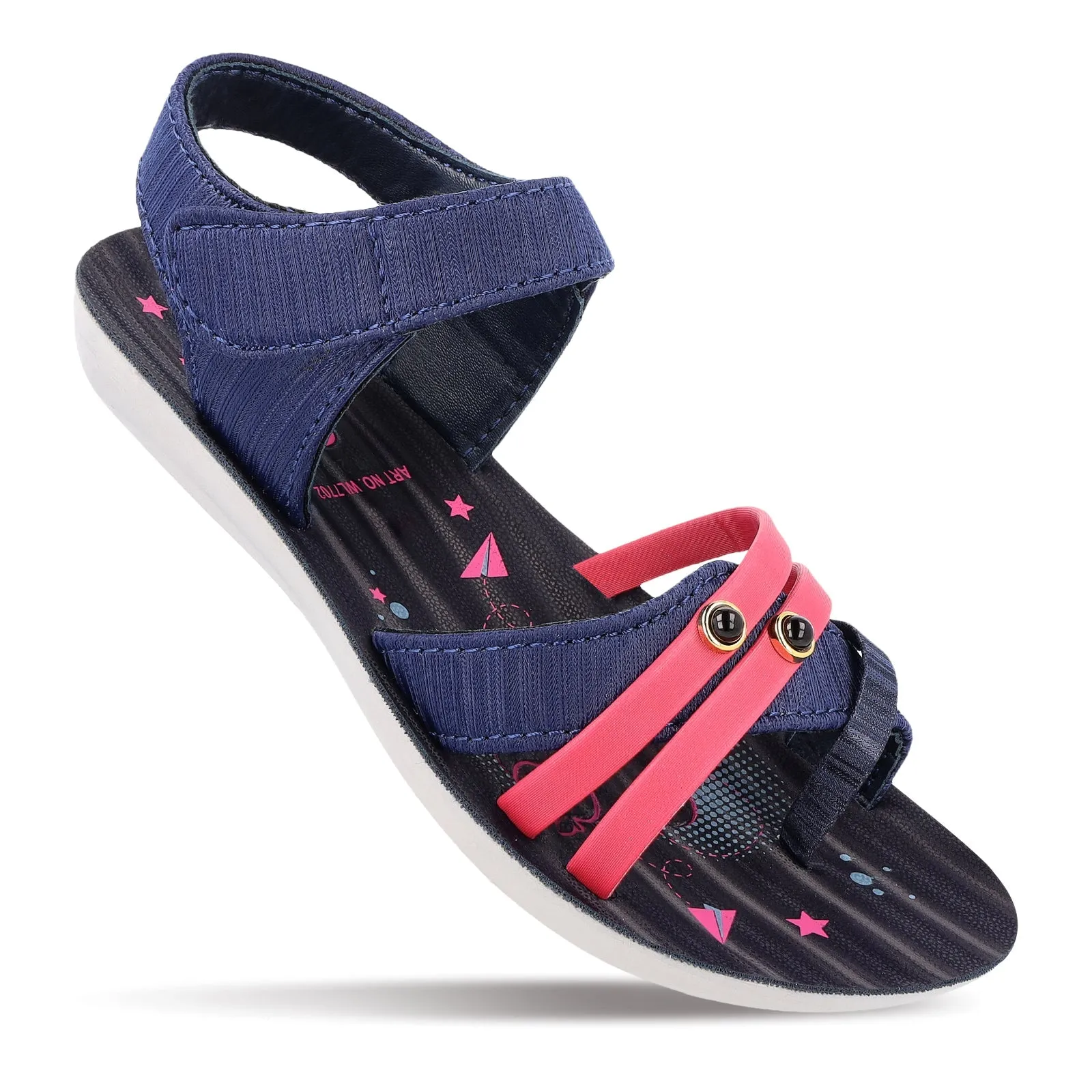 Walkaroo Kids Ankle Strap Sandal  - WL7702 Blue Pink