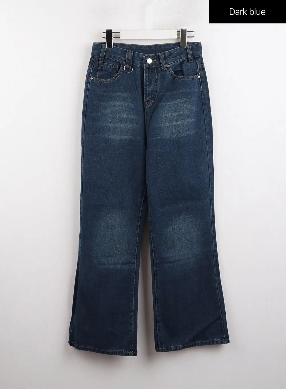 Washed Wide-Leg Denim Jeans CJ417