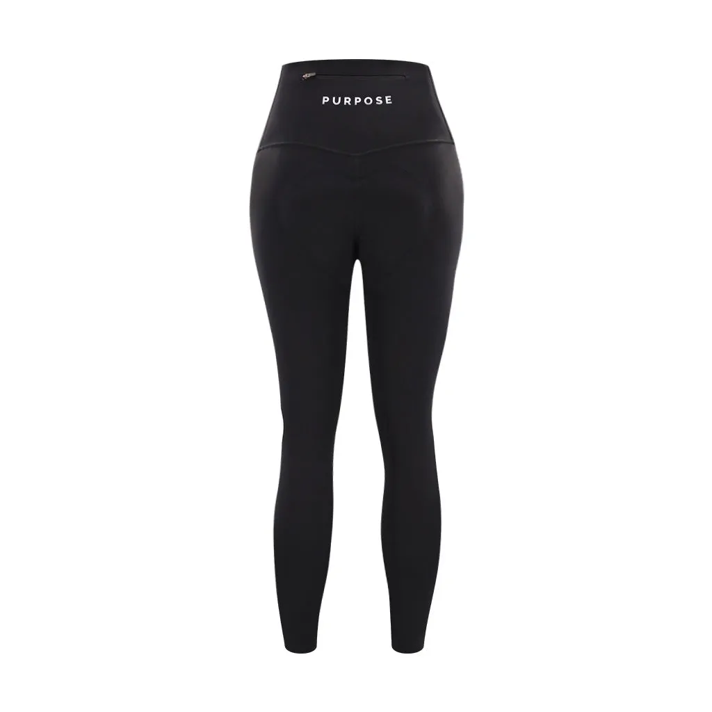 Women Long Cycling Tights - High Waisted   Back Pocket